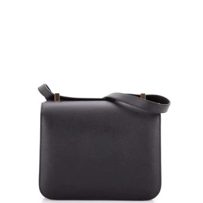 Pre-owned Hermes  Hermes Constance Bag Epsom 24 In Black