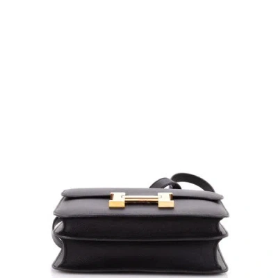 Pre-owned Hermes  Hermes Constance Bag Epsom 24 In Black