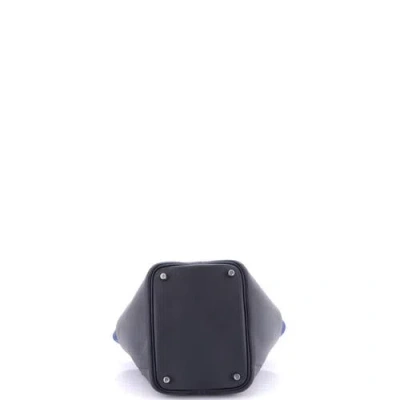 Pre-owned Hermes  Hermes Go Team Picotin Lock Bag Feutre Wool And Swift Pm In Blue