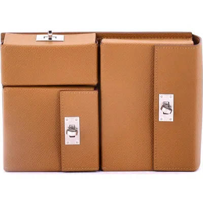 Pre-owned Hermes  Hermes Kelly Multi Pocket To Go Pouch Epsom In Gold