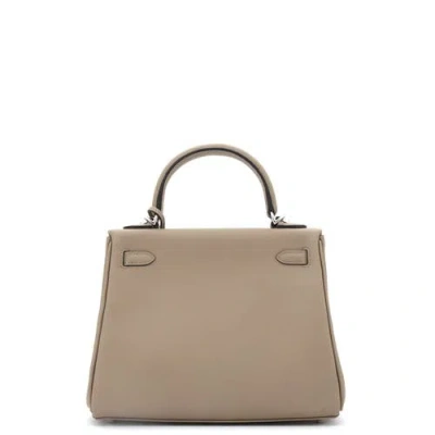 Pre-owned Hermes  Hermes Kelly Handbag Verso Swift With Palladium Hardware 25 In Multi