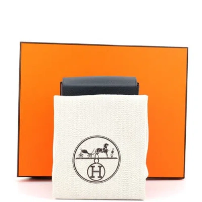 Pre-owned Hermes  Hermes Kelly Multi Pocket To Go Pouch Epsom In Gray