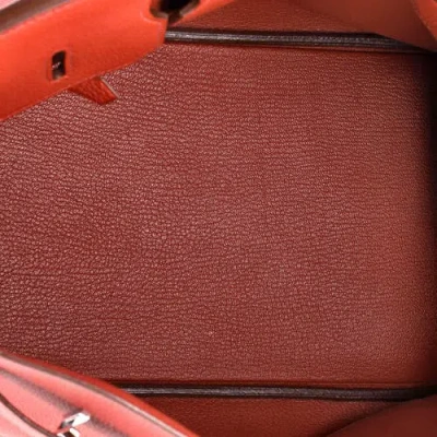 Pre-owned Hermes  Hermes Birkin Handbag Red Togo With Palladium Hardware 35