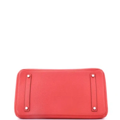 Pre-owned Hermes  Hermes Birkin Handbag Pink Clemence With Palladium Hardware 35