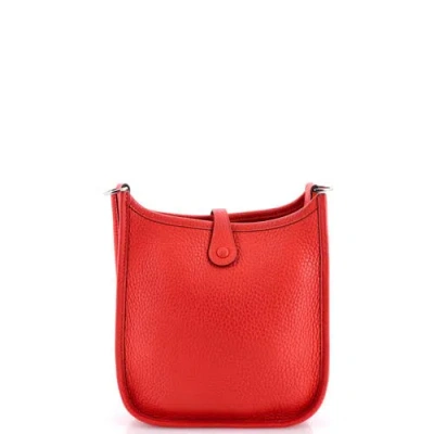 Pre-owned Hermes  Hermes Evelyne Bag Gen Iii Clemence Tpm In Red