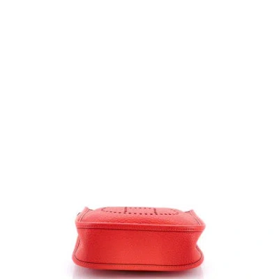 Pre-owned Hermes  Hermes Evelyne Bag Gen Iii Clemence Tpm In Red
