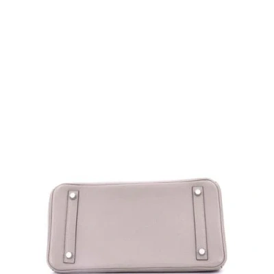 Pre-owned Hermes  Hermes Birkin Handbag Grey Novillo With Palladium Hardware 30 In Gray