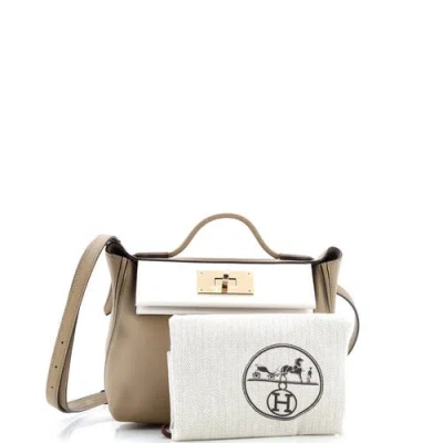 Pre-owned Hermes  Hermes 24/24 Bag Tricolor Evercolor With Swift 21 In Brown