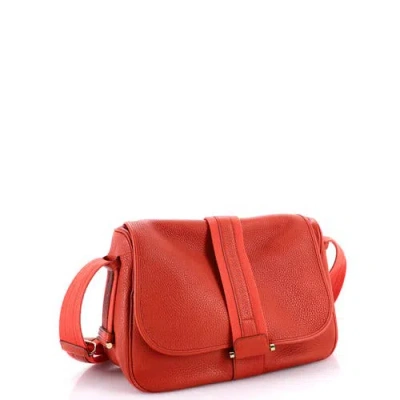 Pre-owned Hermes  Hermes Bourlingue Messenger Bag Clemence In Red