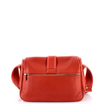 Pre-owned Hermes  Hermes Bourlingue Messenger Bag Clemence In Red