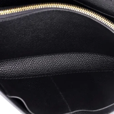 Pre-owned Hermes  Hermes Kelly To Go Wallet Epsom In Black