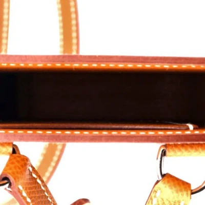 Pre-owned Hermes  Hermes Hac A Box Phone Case Epsom In Brown