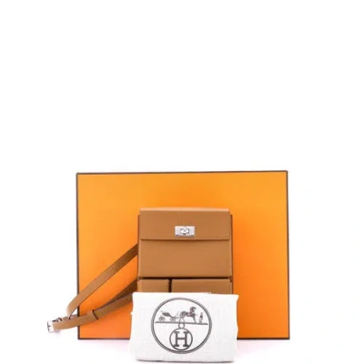 Pre-owned Hermes  Hermes Kelly Multi Pocket To Go Pouch Epsom In Gold