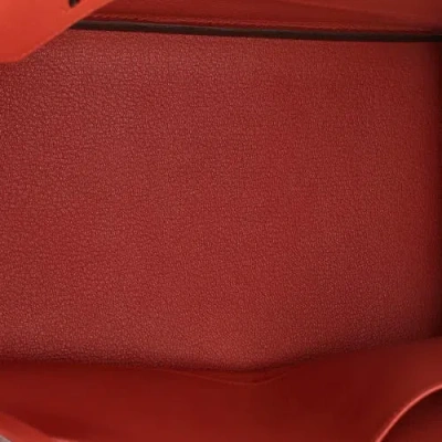 Pre-owned Hermes  Hermes Birkin Handbag Red Togo With Palladium Hardware 35 In Red