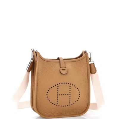 Pre-owned Hermes  Hermes Evelyne Bag Gen Iii Clemence Tpm In Brown