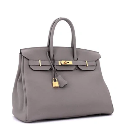 Pre-owned Hermes  Hermes Birkin Handbag Grey Togo With Rose Gold Hardware 30 In Gray