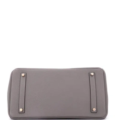 Pre-owned Hermes  Hermes Birkin Handbag Grey Togo With Rose Gold Hardware 30 In Gray