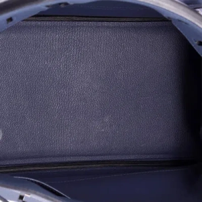 Pre-owned Hermes  Hermes Birkin Handbag Blue Togo With Palladium Hardware 30