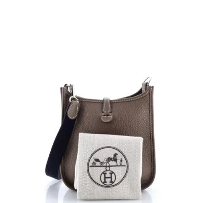 Pre-owned Hermes  Hermes Evelyne Bag Gen Iii Clemence Tpm In Brown