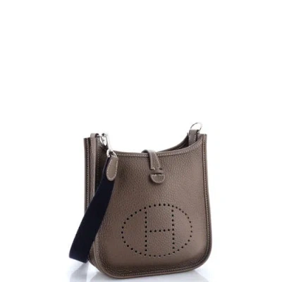 Pre-owned Hermes  Hermes Evelyne Bag Gen Iii Clemence Tpm In Brown