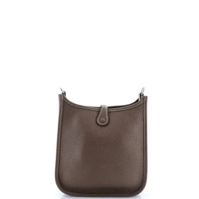 Pre-owned Hermes  Hermes Evelyne Bag Gen Iii Clemence Tpm In Brown