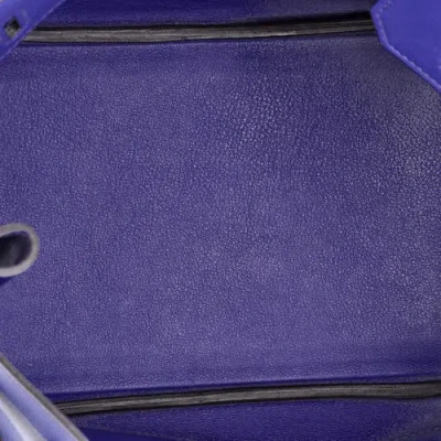 Pre-owned Hermes  Hermes Birkin Handbag Blue Swift With Palladium Hardware 30