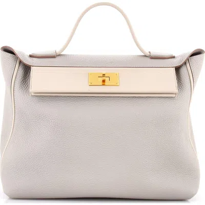 Pre-owned Hermes  Hermes 24/24 Bag Togo With Swift 35 In Gray