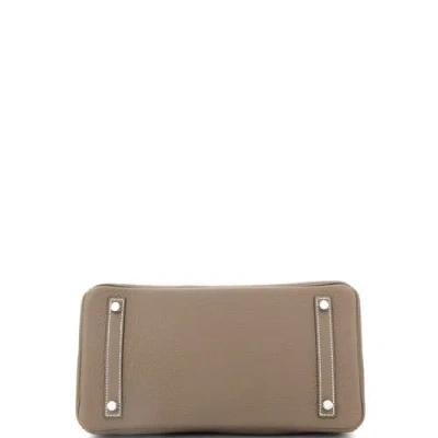 Pre-owned Hermes  Hermes Birkin Handbag Grey Togo With Palladium Hardware 30 In Brown