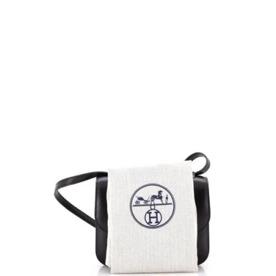 Pre-owned Hermes  Hermes Constance Bag Box Calf With Aventurine 18 In Black