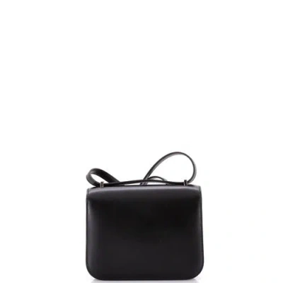 Pre-owned Hermes  Hermes Constance Bag Box Calf With Aventurine 18 In Black