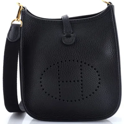 Pre-owned Hermes  Hermes Evelyne Bag Gen Iii Clemence Tpm In Black