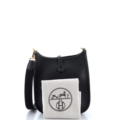 Pre-owned Hermes  Hermes Evelyne Bag Gen Iii Clemence Tpm In Black