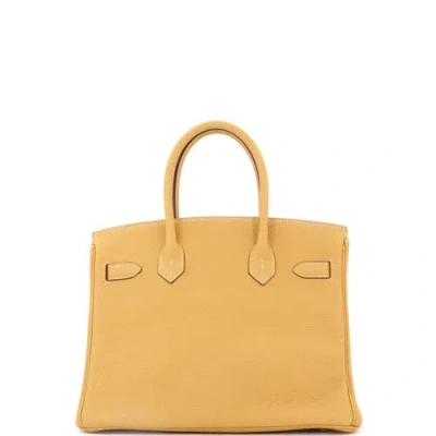 Pre-owned Hermes  Hermes Birkin Handbag Yellow Togo With Palladium Hardware 30 In Yellow