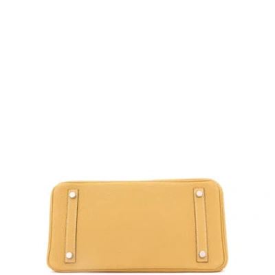 Pre-owned Hermes  Hermes Birkin Handbag Yellow Togo With Palladium Hardware 30 In Yellow