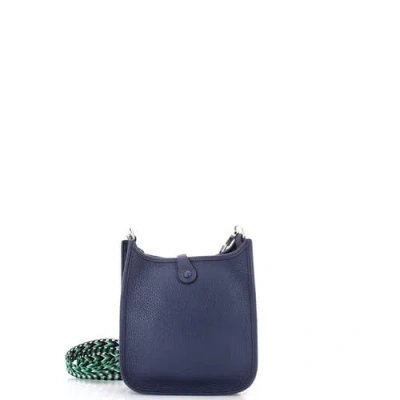 Pre-owned Hermes  Hermes Evelyne Bag Gen Iii Clemence Tpm In Blue
