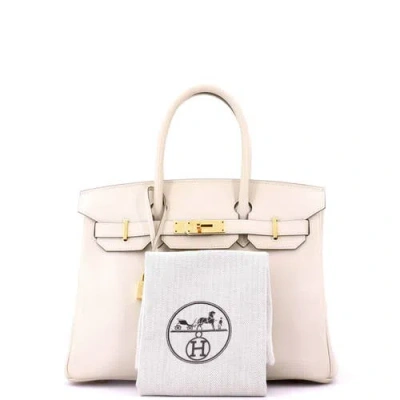 Pre-owned Hermes  Hermes Birkin Handbag Light Epsom With Gold Hardware 30 In Brown