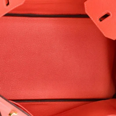 Pre-owned Hermes  Hermes Birkin Handbag Red Epsom With Gold Hardware 30 In Red