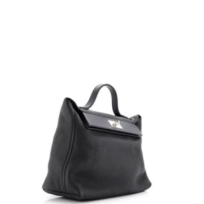 Pre-owned Hermes  Hermes 24/24 Bag Togo With Swift 35 In Black