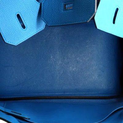 Pre-owned Hermes  Hermes Birkin Handbag Blue Togo With Palladium Hardware 35 In Blue