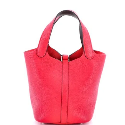 Pre-owned Hermes  Hermes Eclat Picotin Lock Bag Clemence With Swift Pm