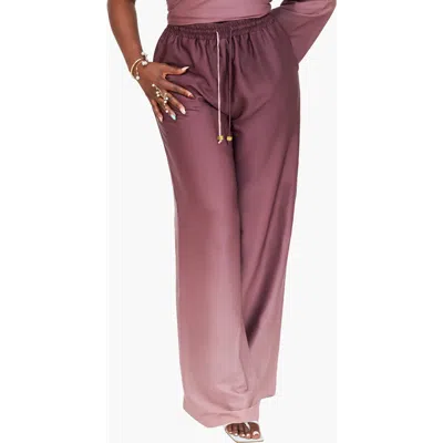 Richantee High Waisted Wide Leg Drawstring Pants In Pink