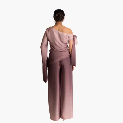 Richantee High Waisted Wide Leg Drawstring Pants In Pink