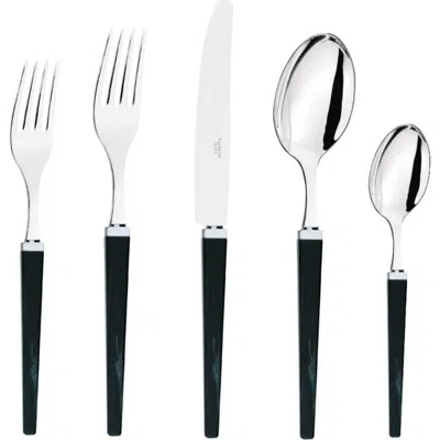 Capdeco Quio 5 Piece Place Setting In Black