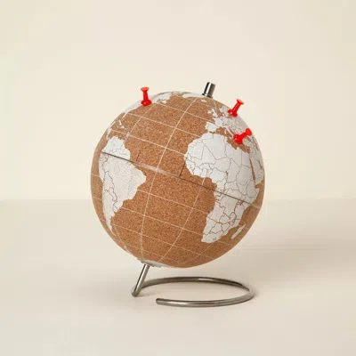 Suck Uk World Traveler's Cork Globe In Brown