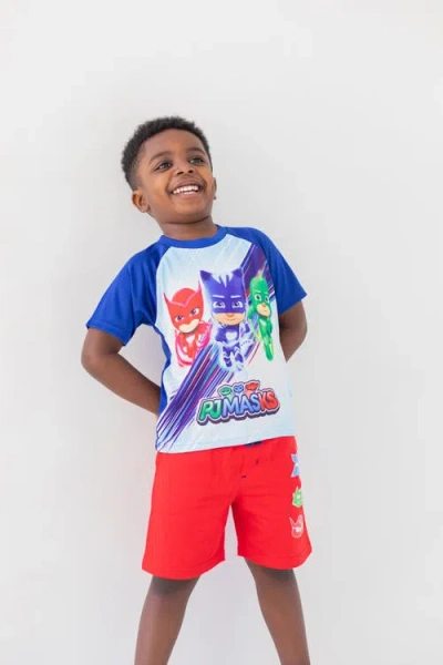 Pj Masks 3pc Tank Top, Tee & Shorts Set In Multi