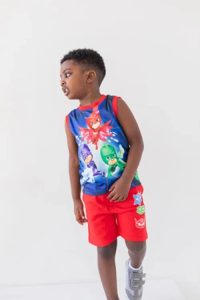 Pj Masks 3pc Tank Top, Tee & Shorts Set In Multi