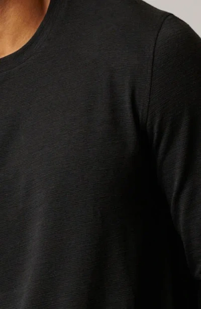 Leisure Lab Long Sleeve Slub T-shirt In Black