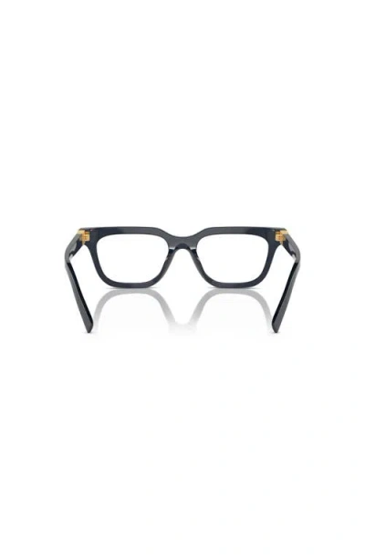 Miu Miu 51mm Rectangle Optical Glasses In Blue