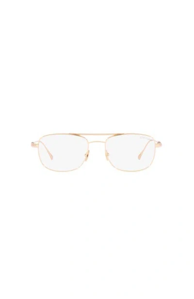 Tom Ford 54mm Square Optical Glasses In Gold