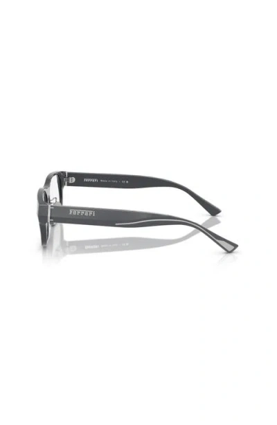 Ferrari 54mm Rectangle Optical Glasses In Gray